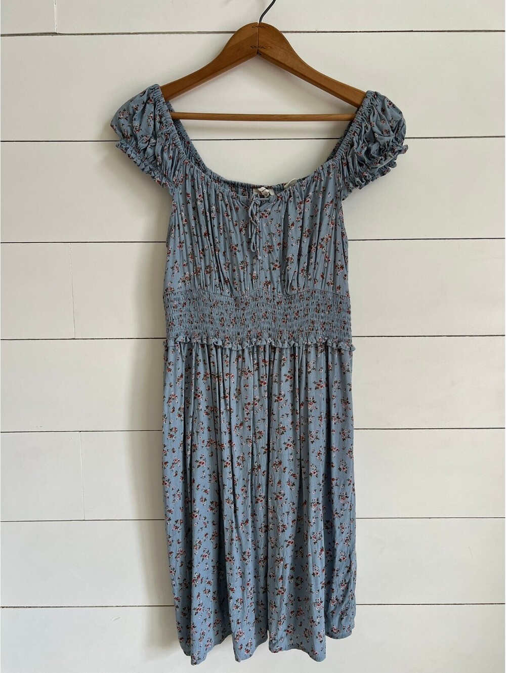 Levi's Yara Crepe Dress Women's Size S Blue Floral Coquette Cottage Prairie